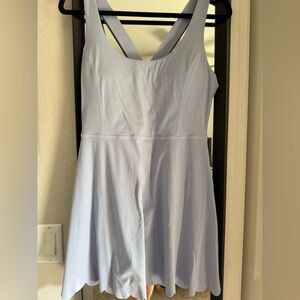 Womens Tennis Dress w/ Bra UNeck Golf Sleeveless Athletic Dress Blue Medium